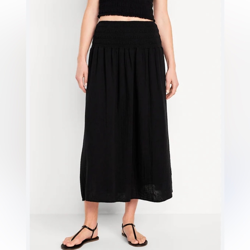 Old Navy High-Waisted Crinkle Gauze Maxi Skirt